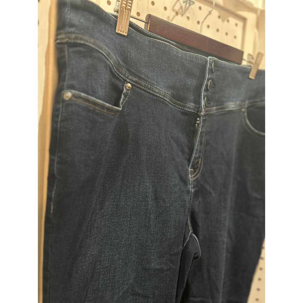 Lane Bryant High Rise Dark Wash Skinny Jeans Size 18 - Picture 3 of 6